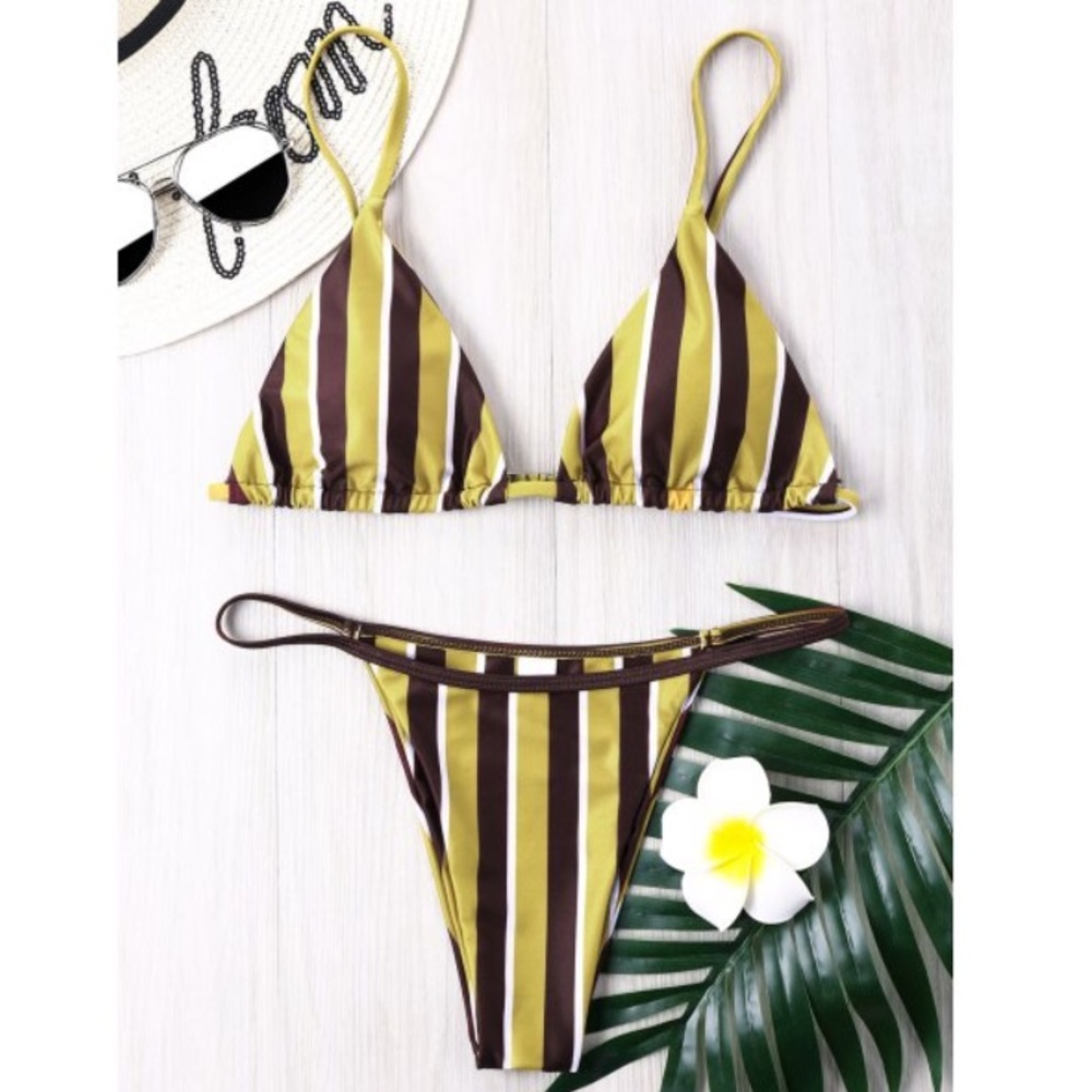 Stripped bikini set